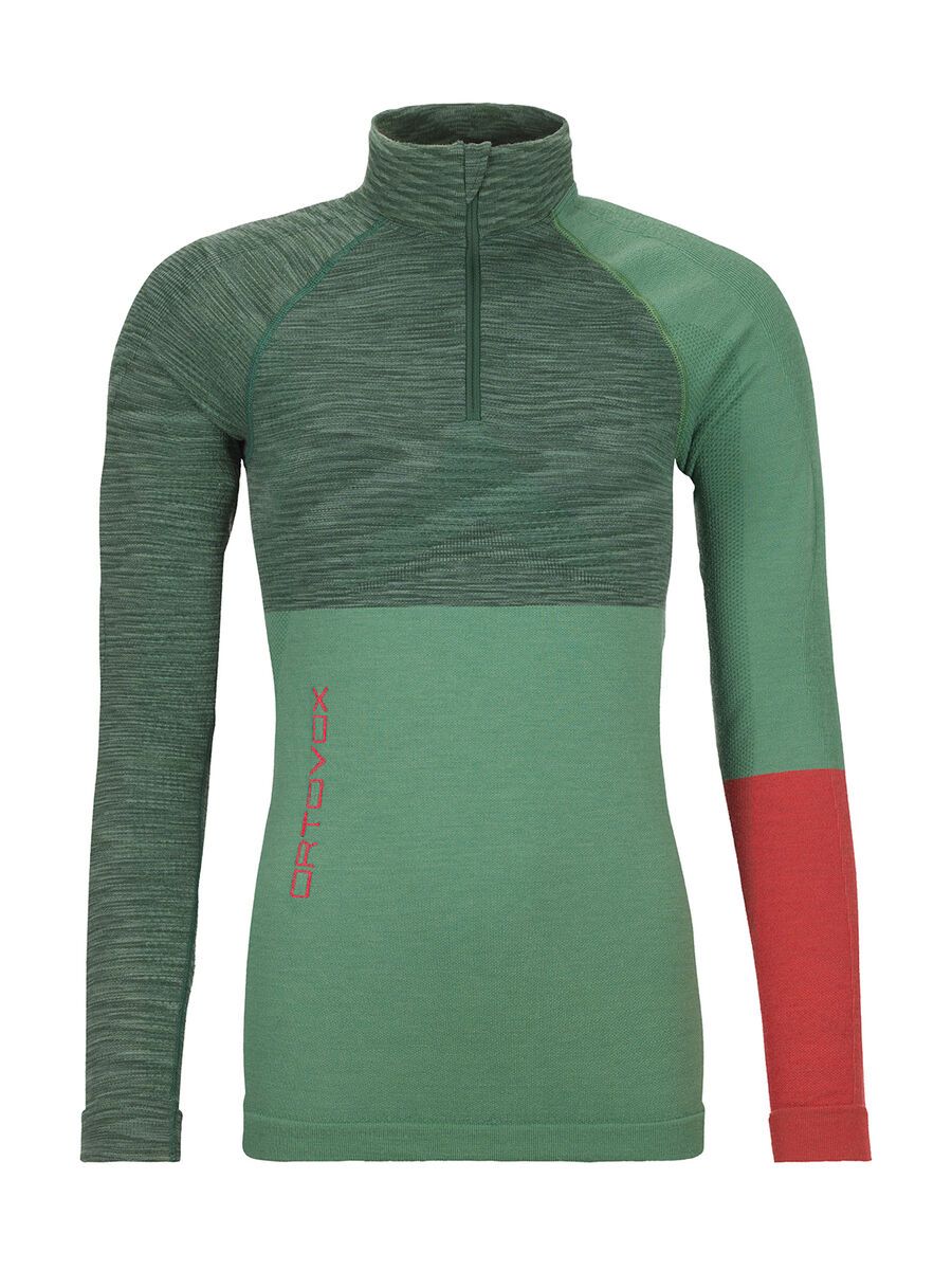 Ortovox 230 Merino Competition Zip Neck W, green isar blend - Bild 1