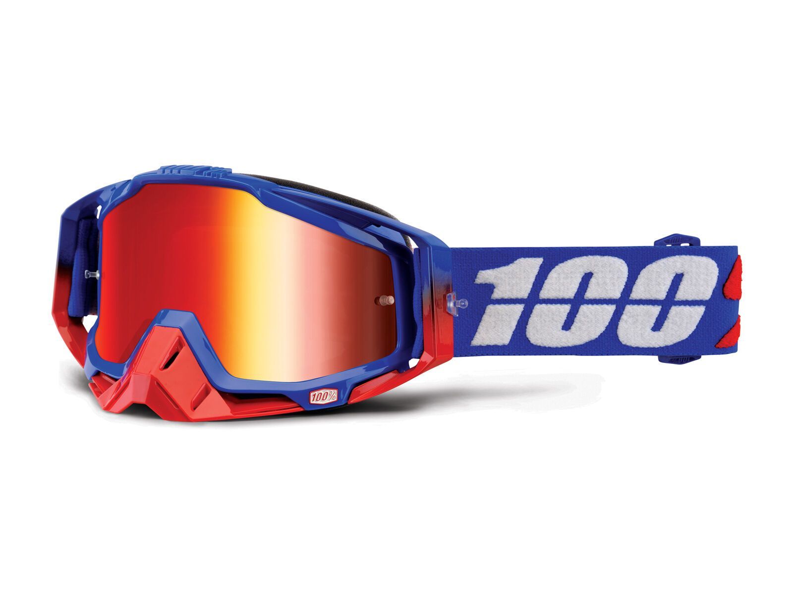 100% Racecraft inkl. WS, republic/Lens: mirror red - Bild 2