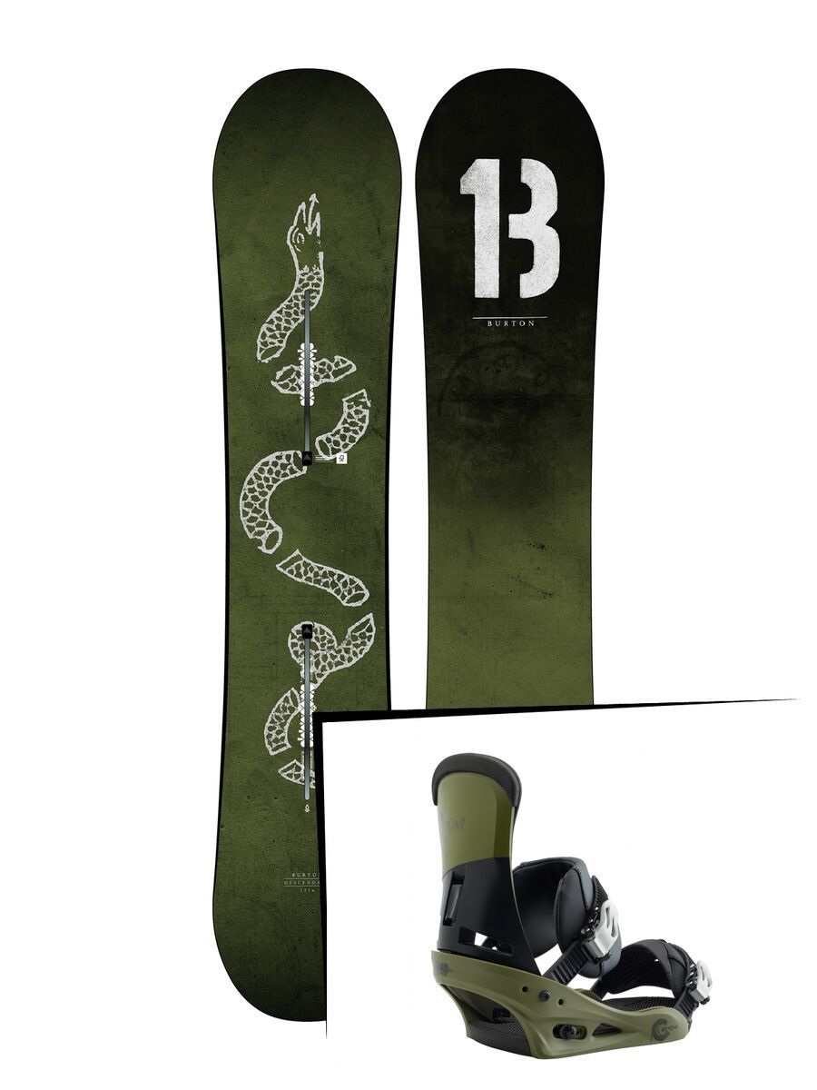 Set: Burton Descendant Wide 2019 + Burton Custom true grit - Bild 1