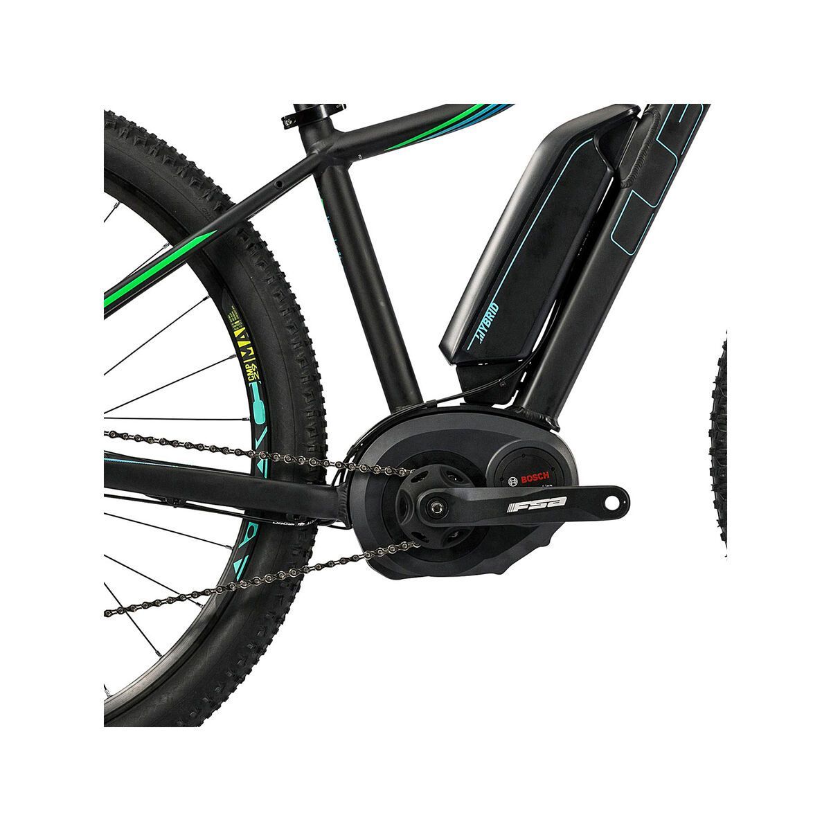 Cube Access WLS Hybrid Race 400 29, black´n´aqua´n´flashgreen - Bild 3