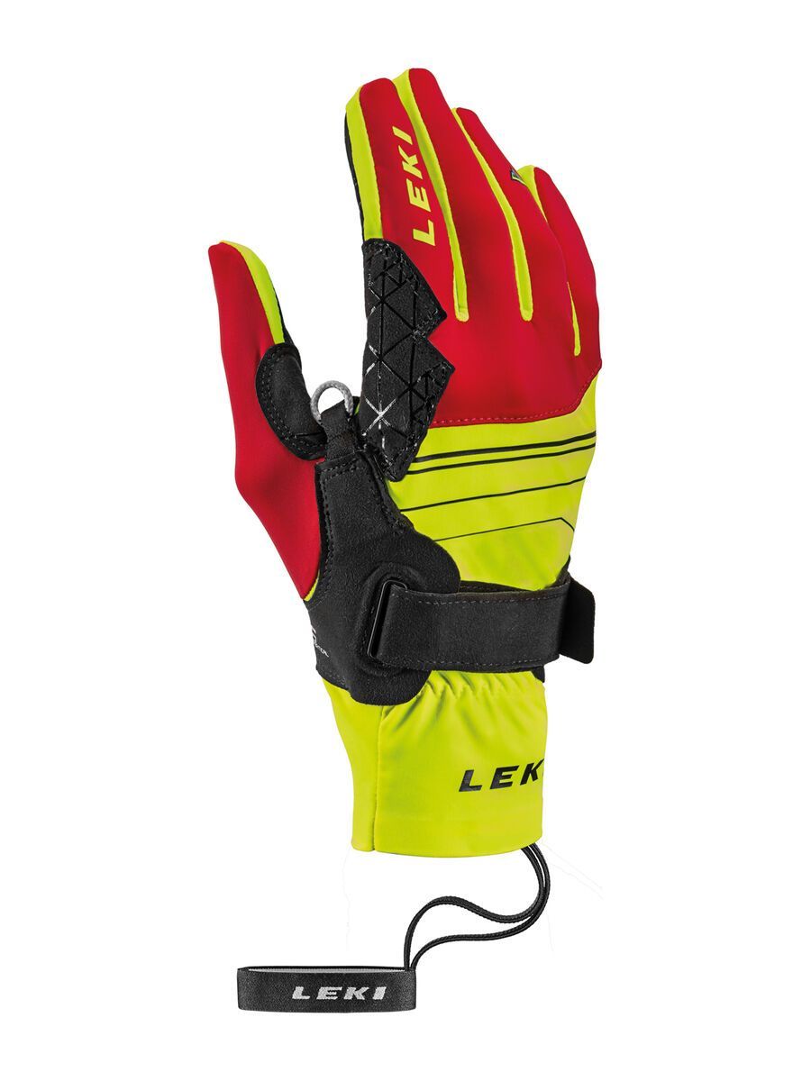 Leki Tour Mezza V Glove, gelb-rot-schwarz - Bild 3