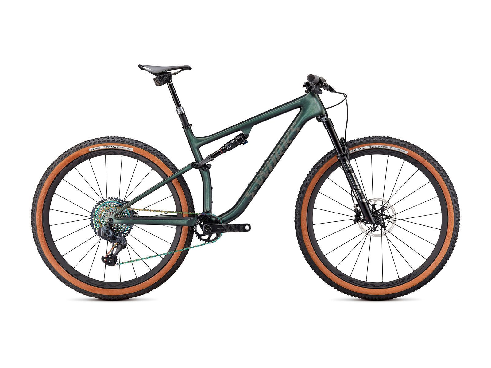 Specialized S-Works Epic Evo, oak green metallic/diamond dust - Bild 1