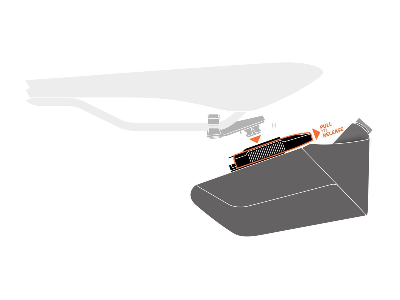 Fidlock Pinclip Saddle Bag M + Saddle Base, black - Bild 7