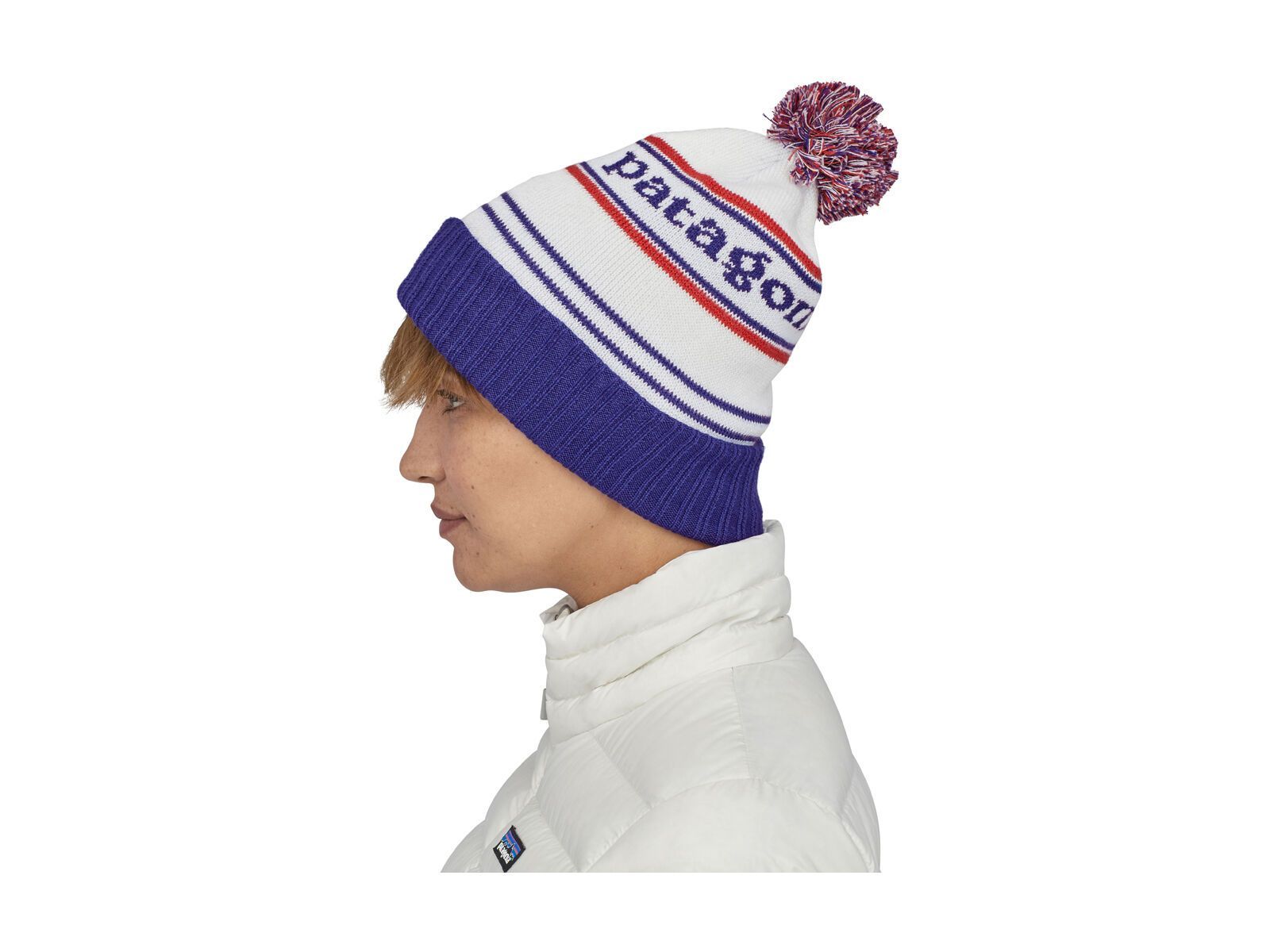 Patagonia Powder Town Beanie, park stripe: viking blue - Bild 4