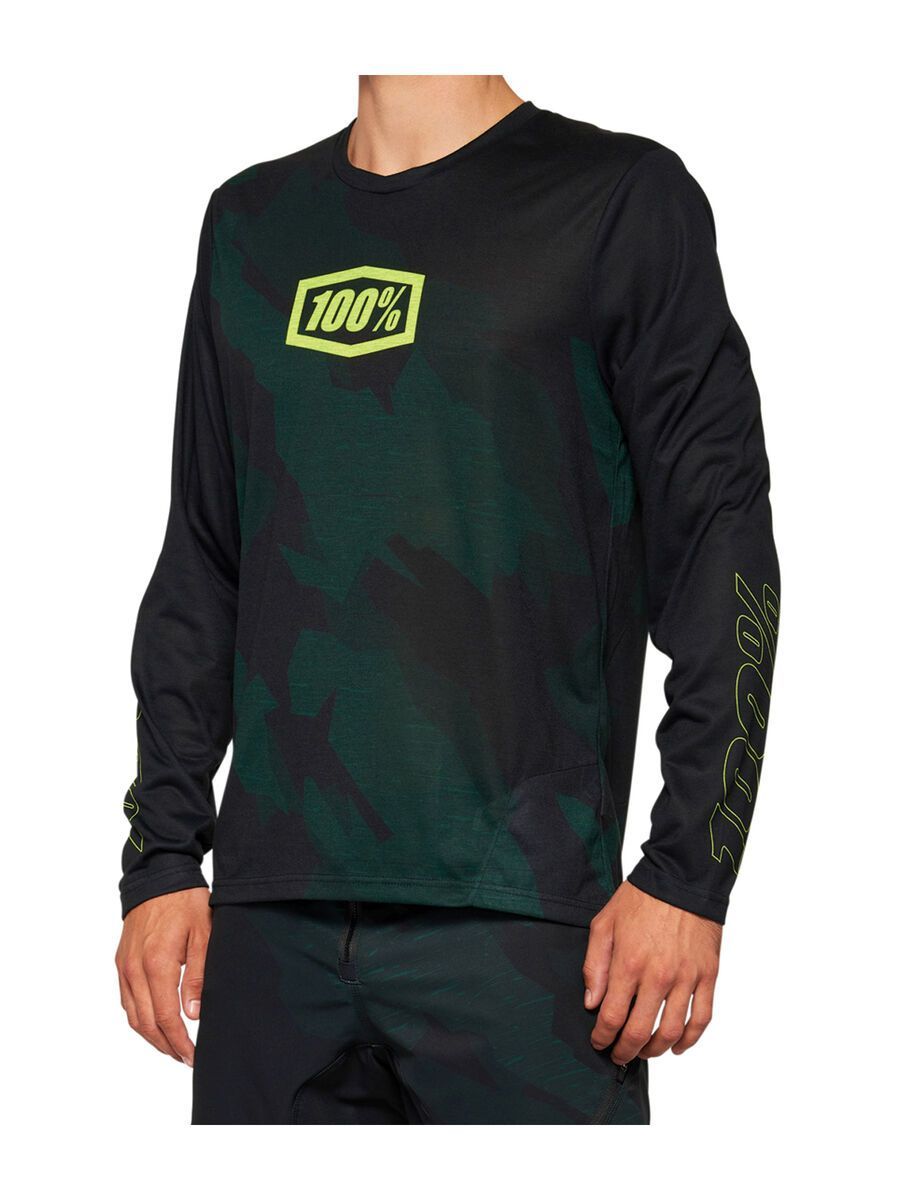 100% Airmatic LE Long Sleeve Jersey, black camo. - Bild 1