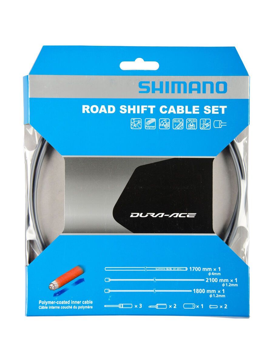 Shimano Schaltzug-Set Dura-Ace Polymer beschichtet, grau - Bild 1