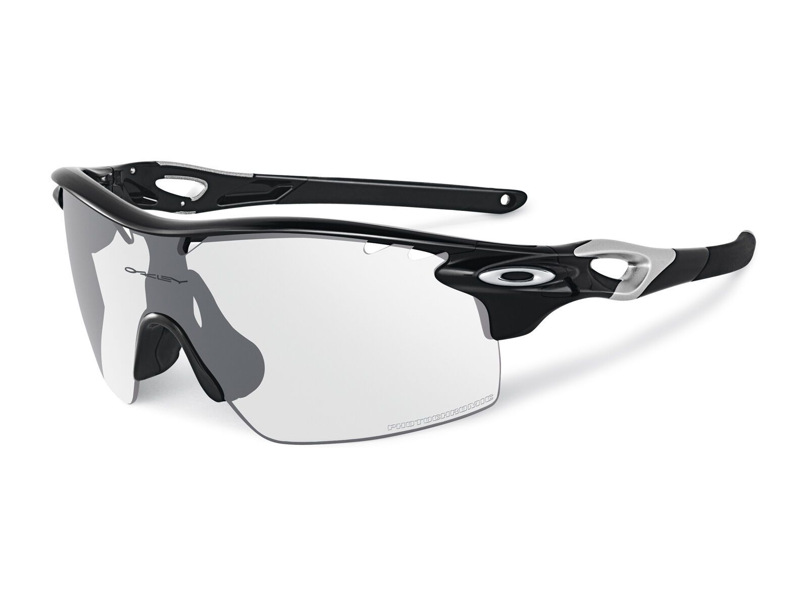 Oakley Radarlock XL Straight Stem, polished black/clear black iridium photocromic vented - Bild 1