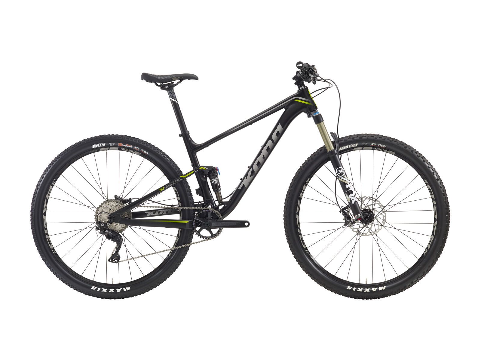 Kona Hei Hei DL Trail, matt black w/ silver and lime decals - Bild 1