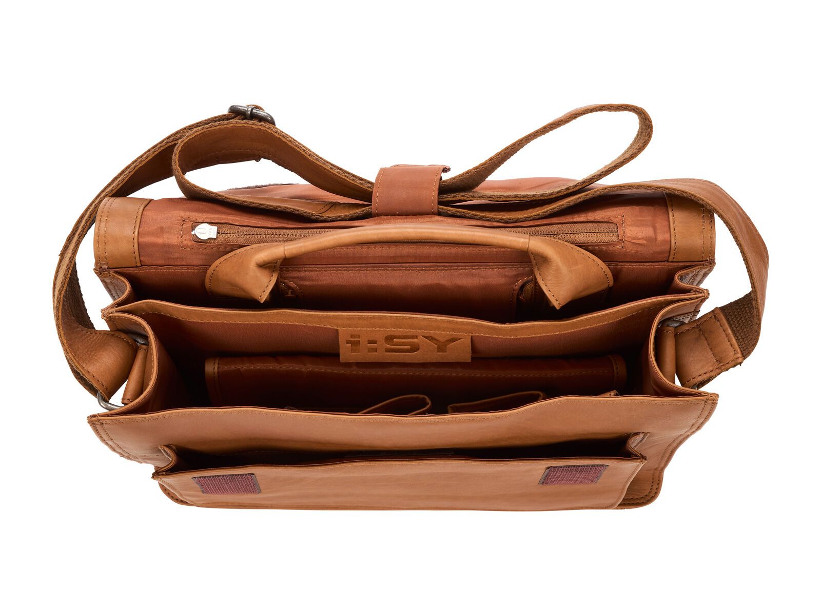i:SY Leather Bag KLICKfix, cognac - Bild 2