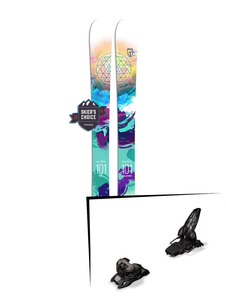 Set: Icelantic Maiden 101 2018 + Marker Griffon 13 ID black - Bild 1