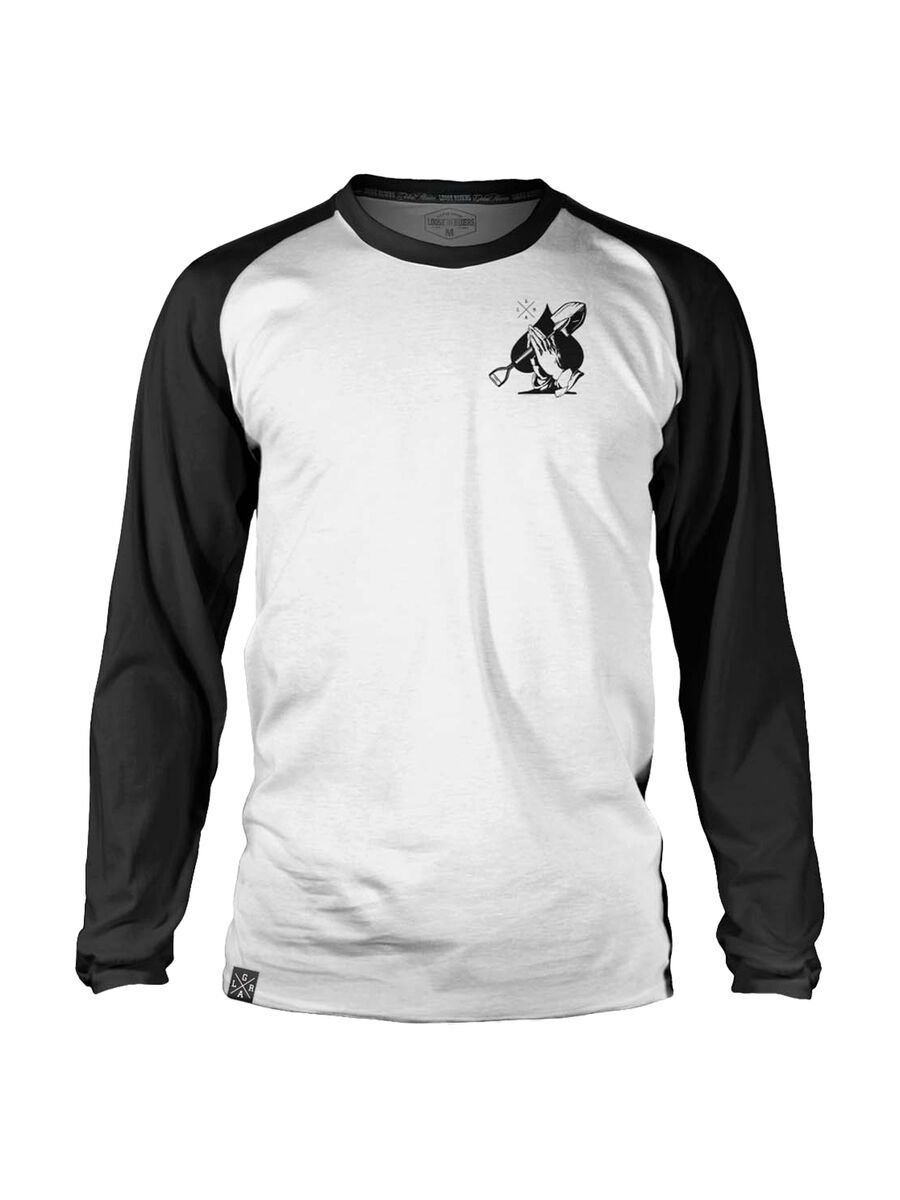 Loose Riders Praying Hands Longsleeve Jersey, white - Bild 1