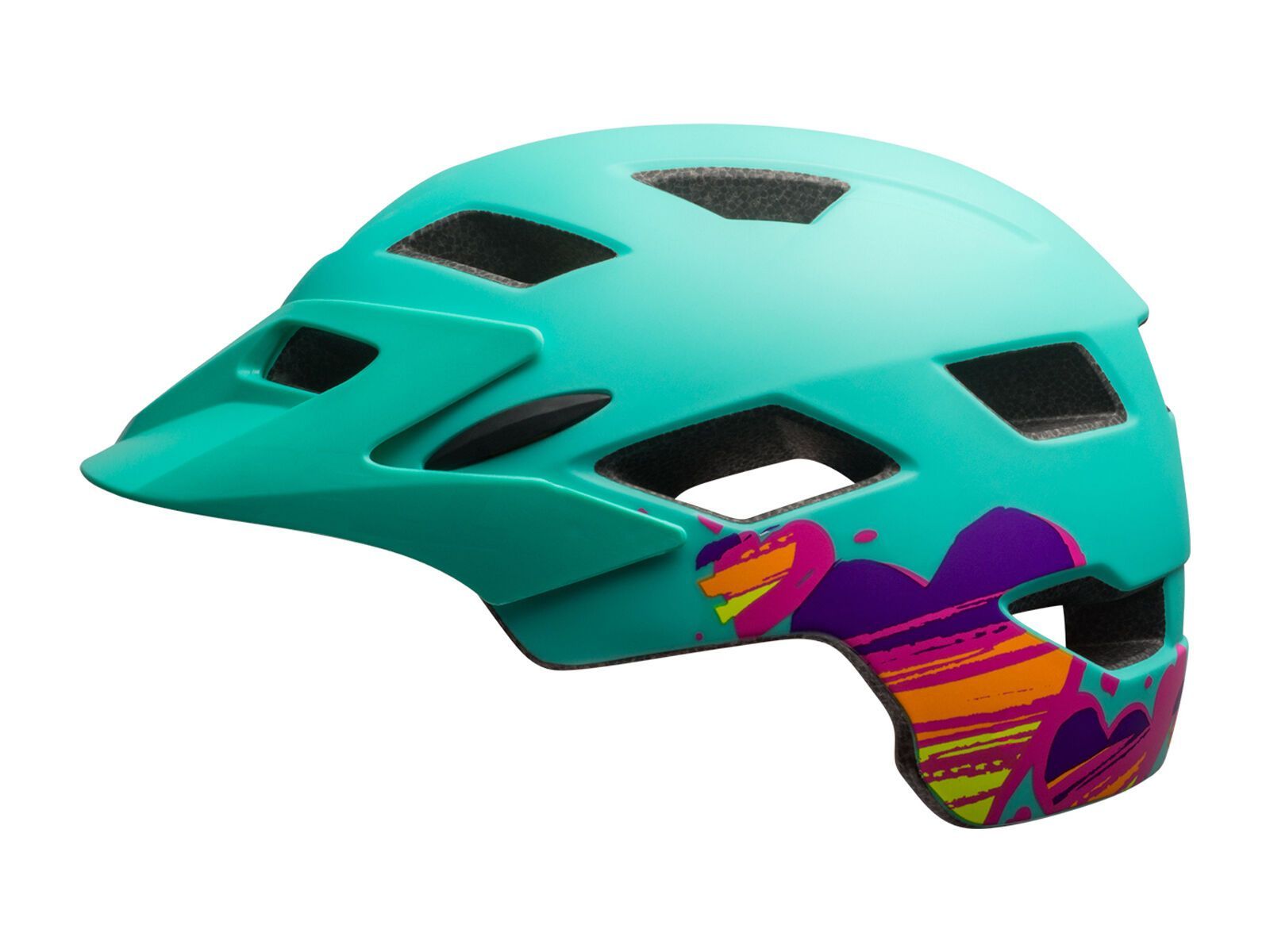 Bell Sidetrack Youth MIPS, matte mint/tang hearts - Bild 1