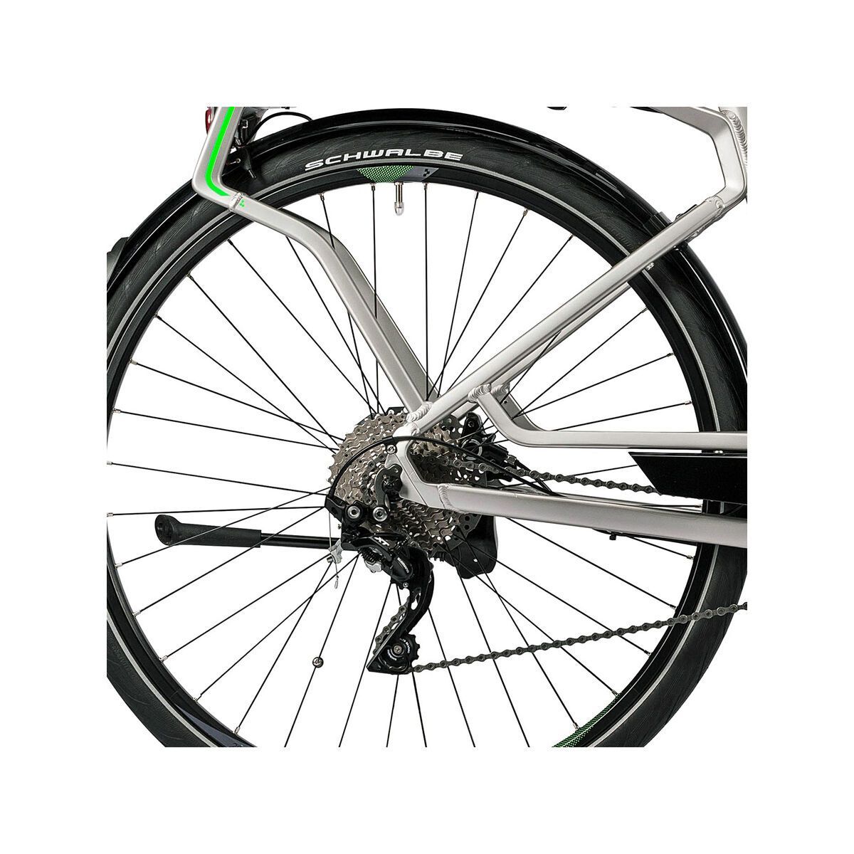 Cube Touring Hybrid Pro 400 Easy Entry, silver´n´flashgreen - Bild 4
