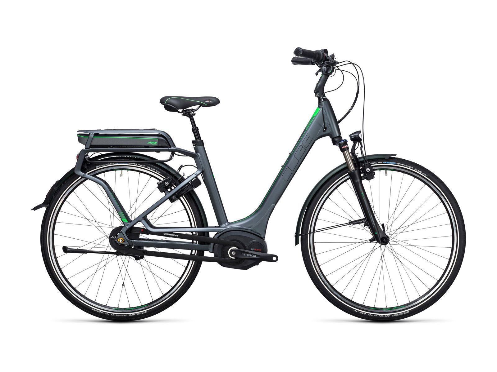 Cube Travel Hybrid Pro 400 Easy Entry, grey´n´flashgreen - Bild 1