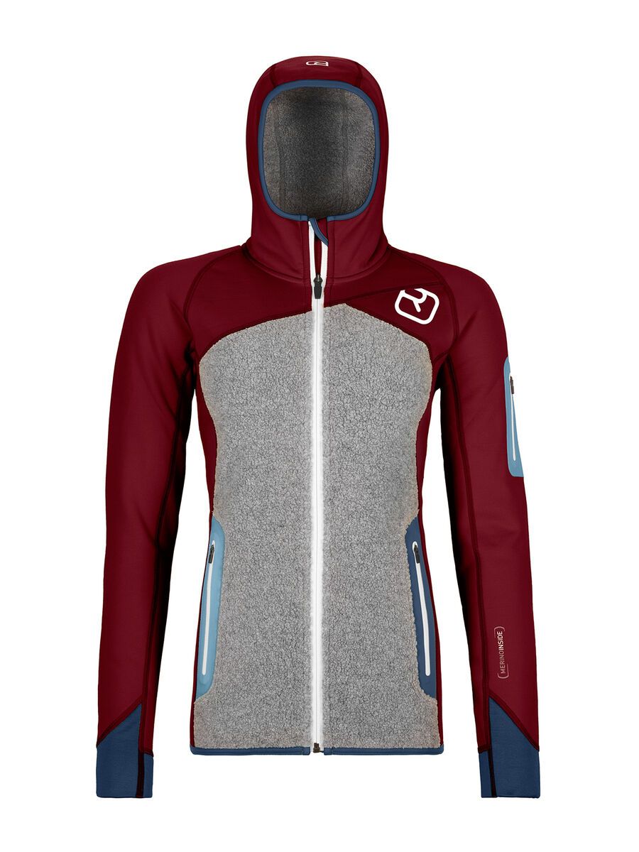 Ortovox Merino Fleece Plus Hoody W, dark blood - Bild 1