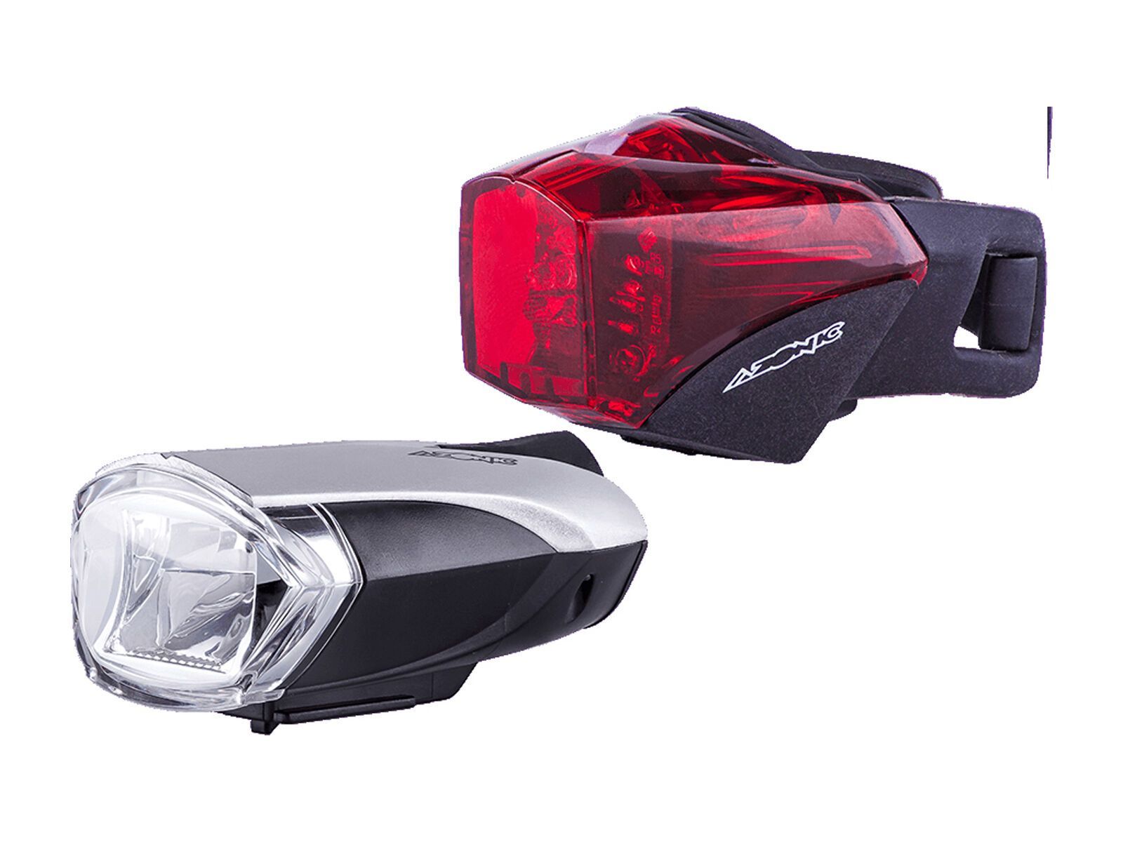 Azonic Bongo LED Frontlicht + Banjo LED Rücklicht - StVZO, black - Bild 1