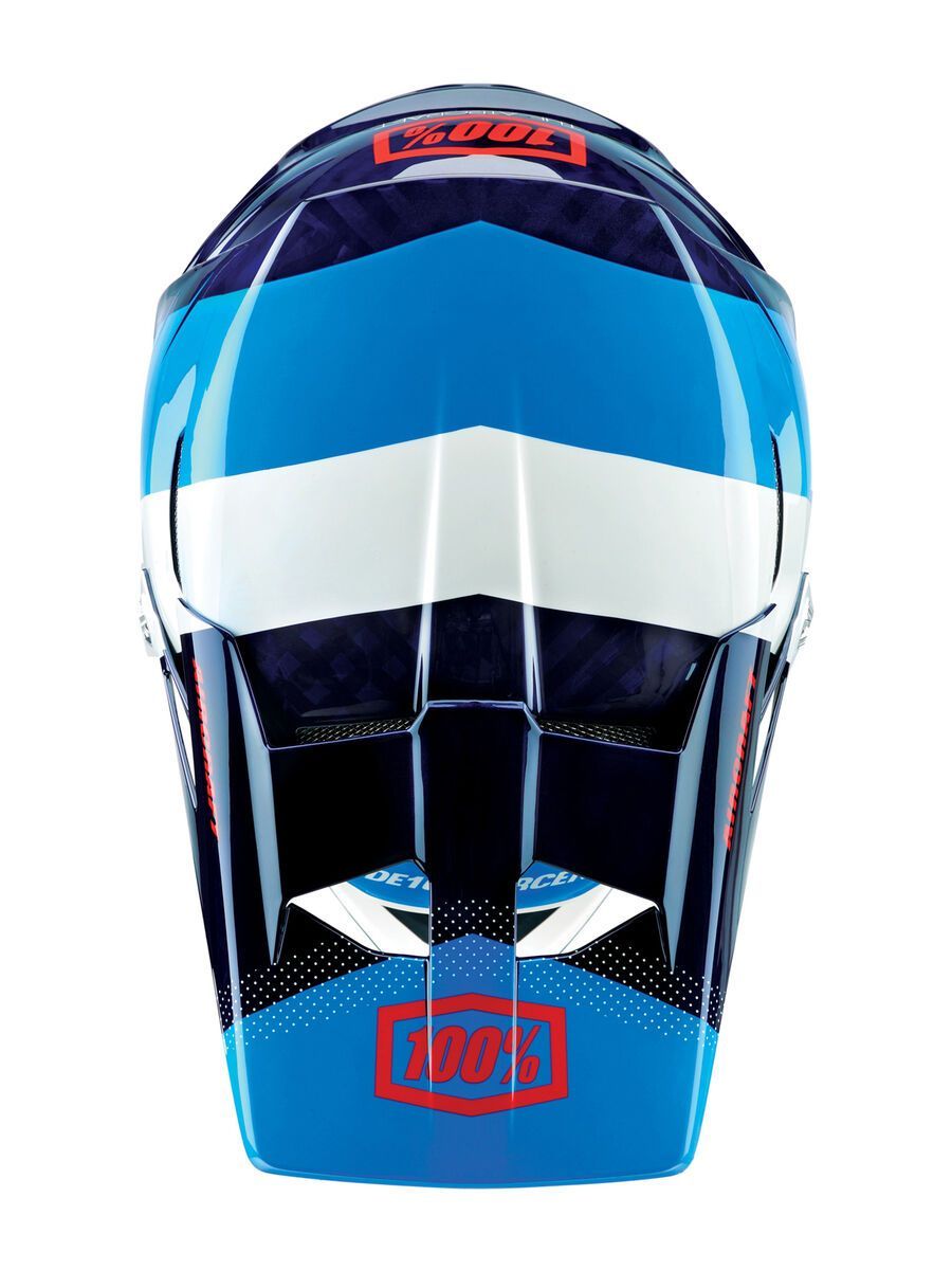 100% Aircraft DH Helmet, R8 blue carbon - Bild 4