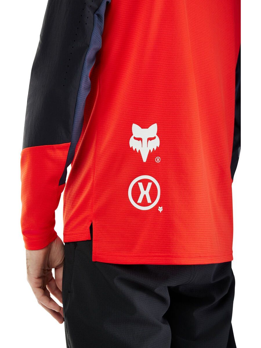 Fox Youth Defend LS Jersey Elevated, fluorescent red - Bild 5