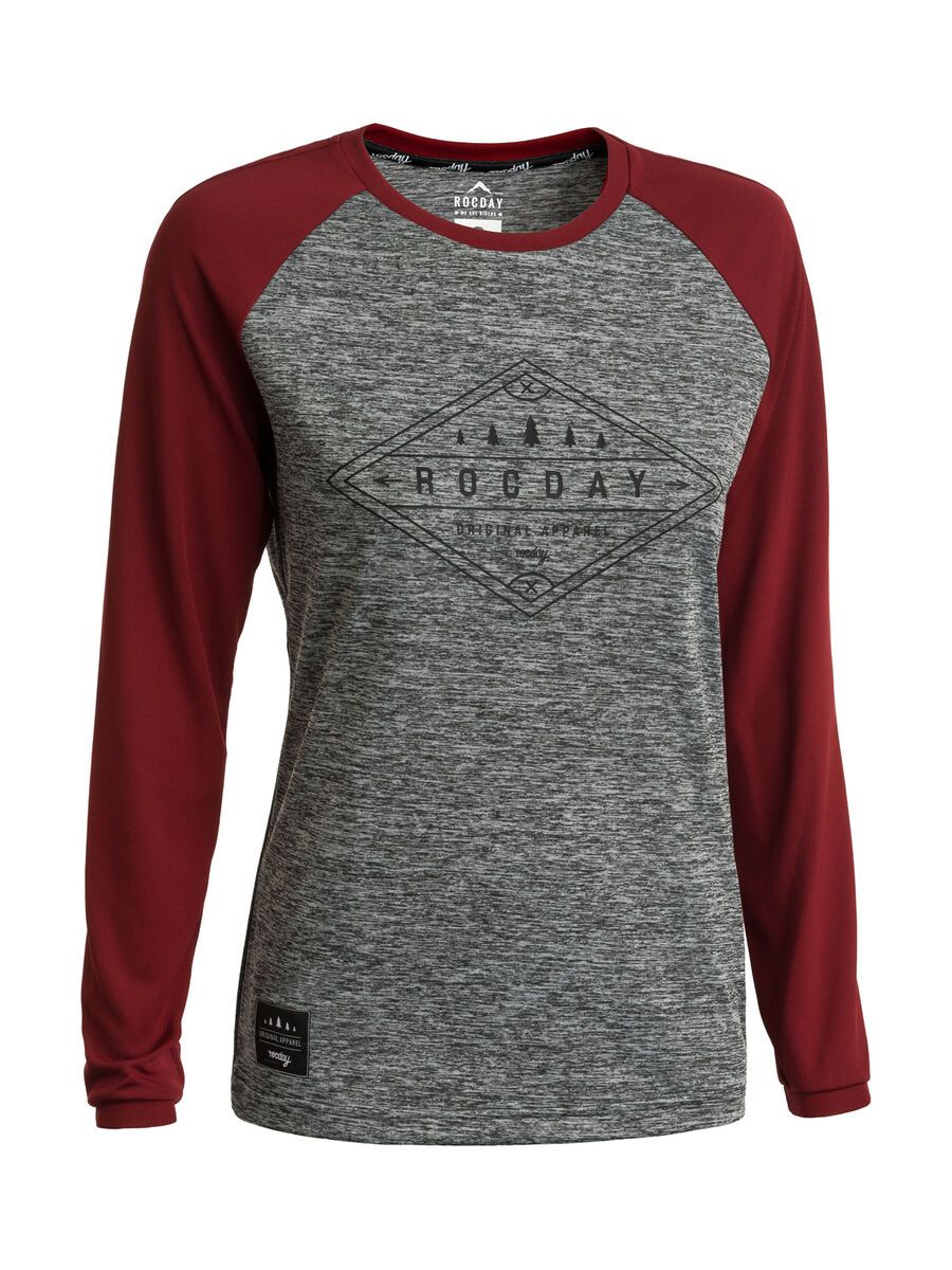 Rocday Line Jersey, melange / dark red - Bild 1