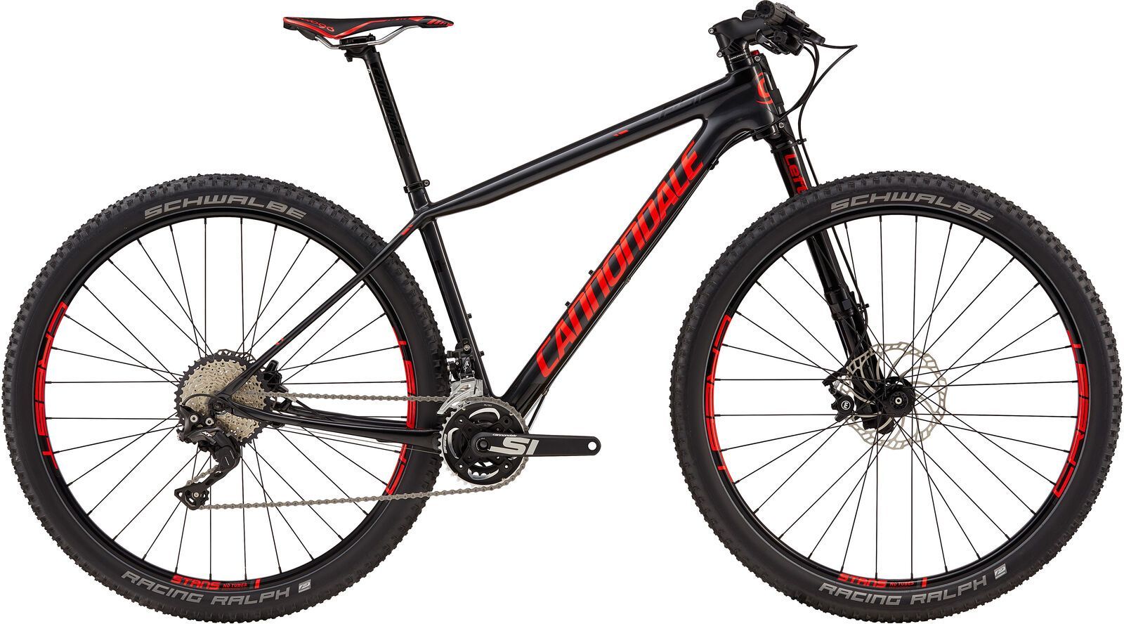 Cannondale F-Si Carbon 3 29, nearly black w/ jet black and acid red, gloss - NBL - Bild 1