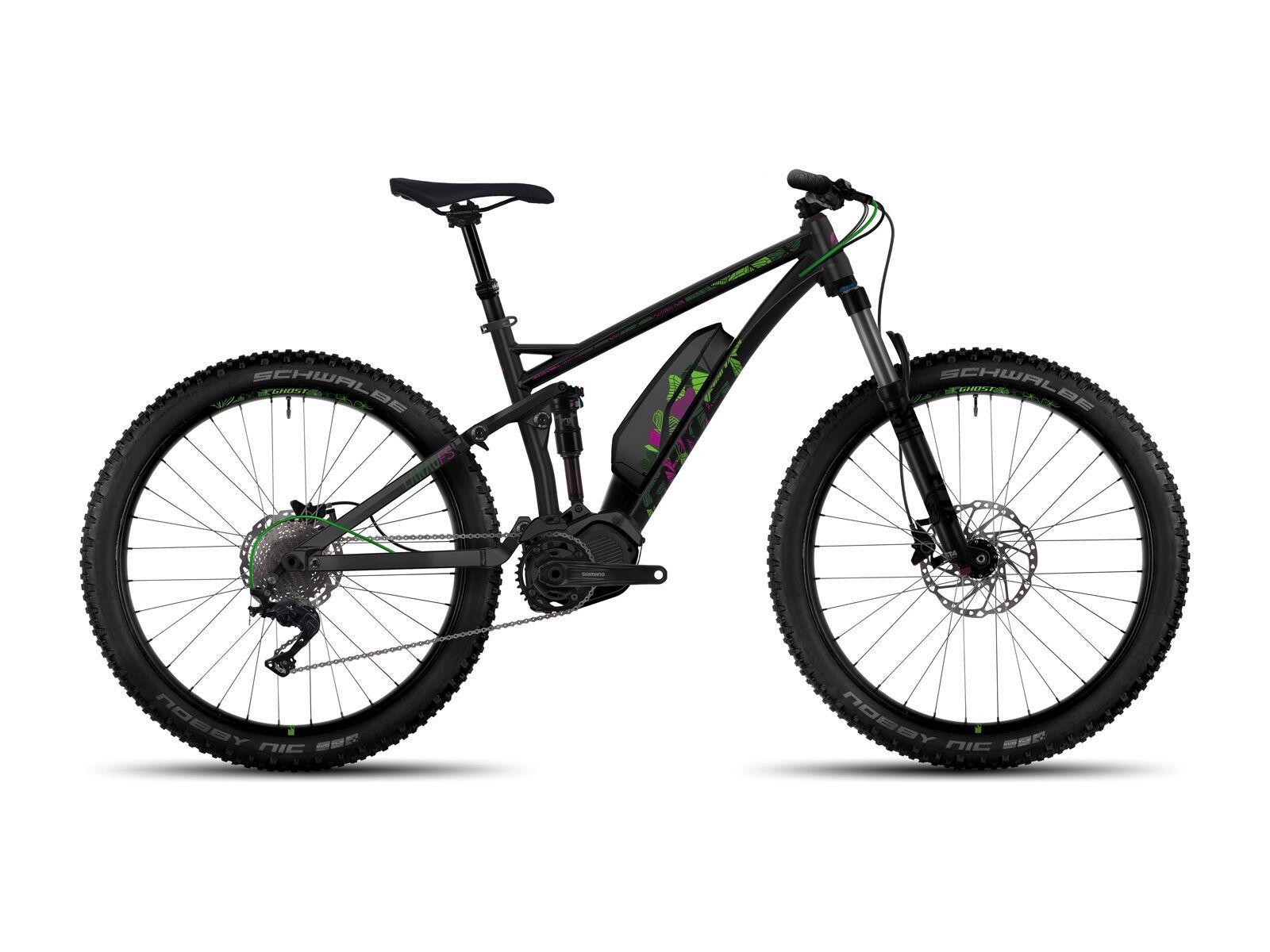 Ghost Hybride Lanao FS 6 AL, night black/riot green/dark fuchsia pink - Bild 1