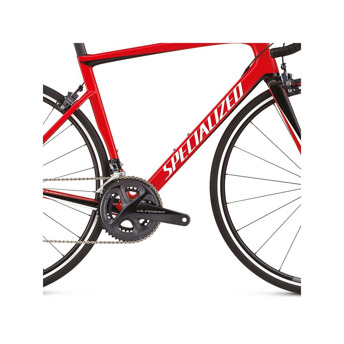 Specialized Tarmac Expert Ultegra, flo red/metallic white silver/tarmac black - Bild 5