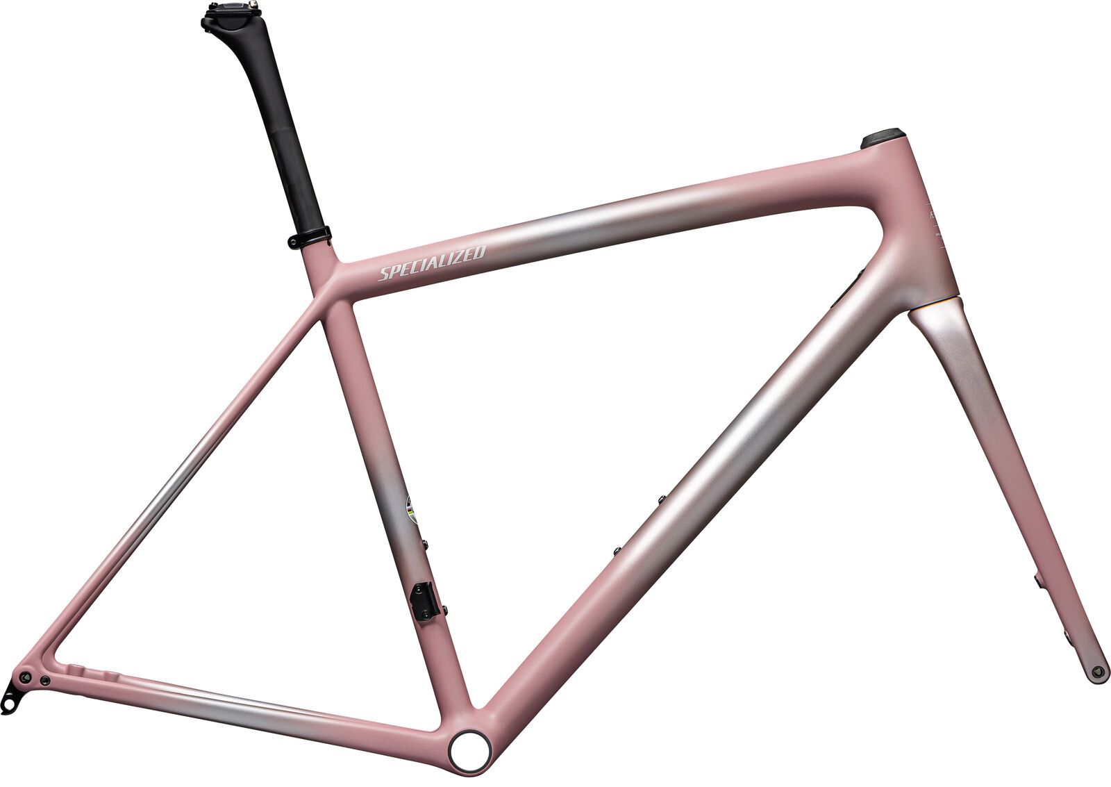 Specialized Aethos Rahmenset, flake silver/dusky pink + champ. radial fades - Bild 1