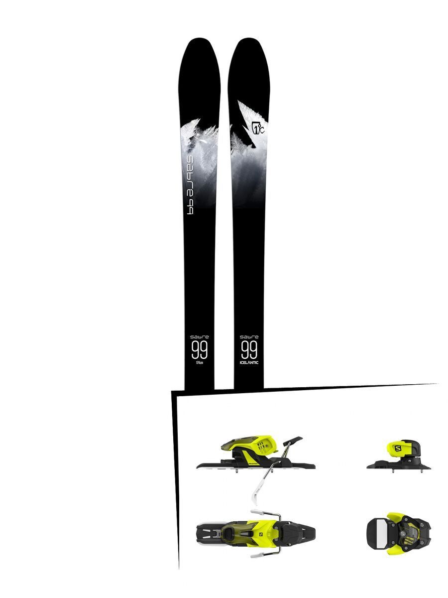 Set: Icelantic Sabre 99 2018 + Salomon Warden 11 yellow/black - Bild 1