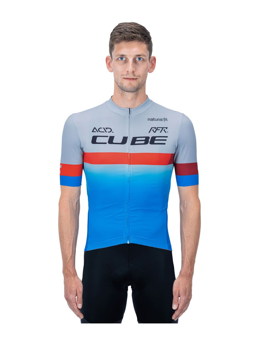 Cube Teamline Trikot kurzarm, blue´n´red´n´grey - Bild 2