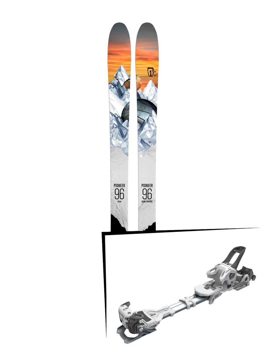 Set: Icelantic Pioneer 96 2018 + Tyrolia Ambition 12 AT solid white black - Bild 1