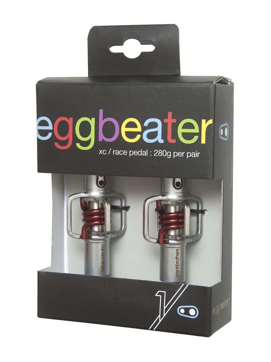 Crankbrothers Eggbeater 1 Hangtag Version, silver/red - Bild 2