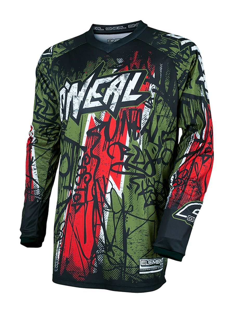 ONeal Element Jersey Vandal, green/red - Bild 1