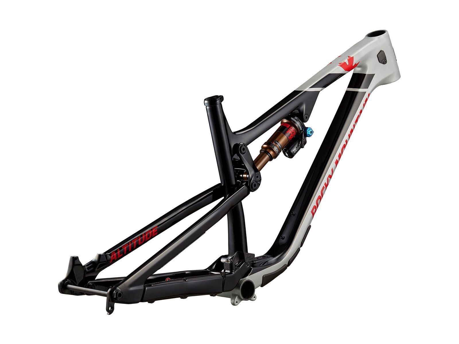 Rocky Mountain Altitude Carbon Frameset, fox racing grey/black in black/flaming lips - Bild 4