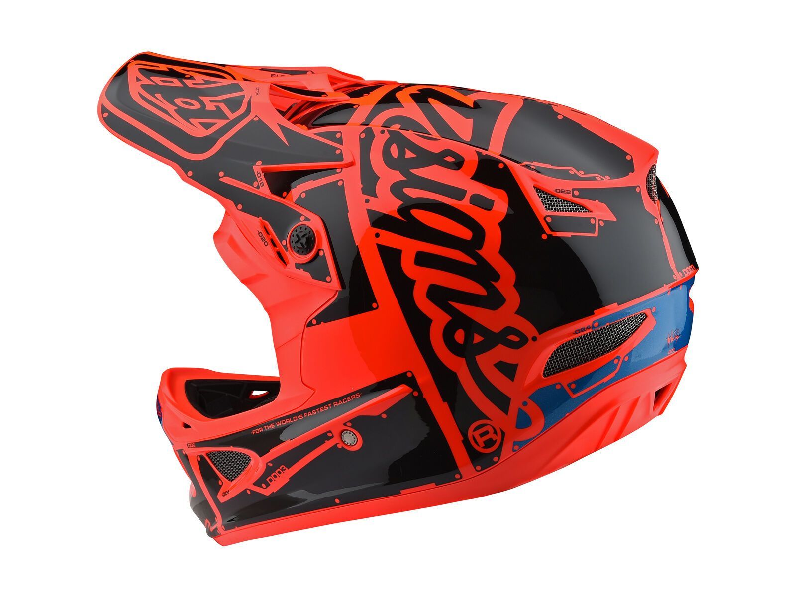 TroyLee Designs D3 Fiberlite Helmet Factory, orange - Bild 2