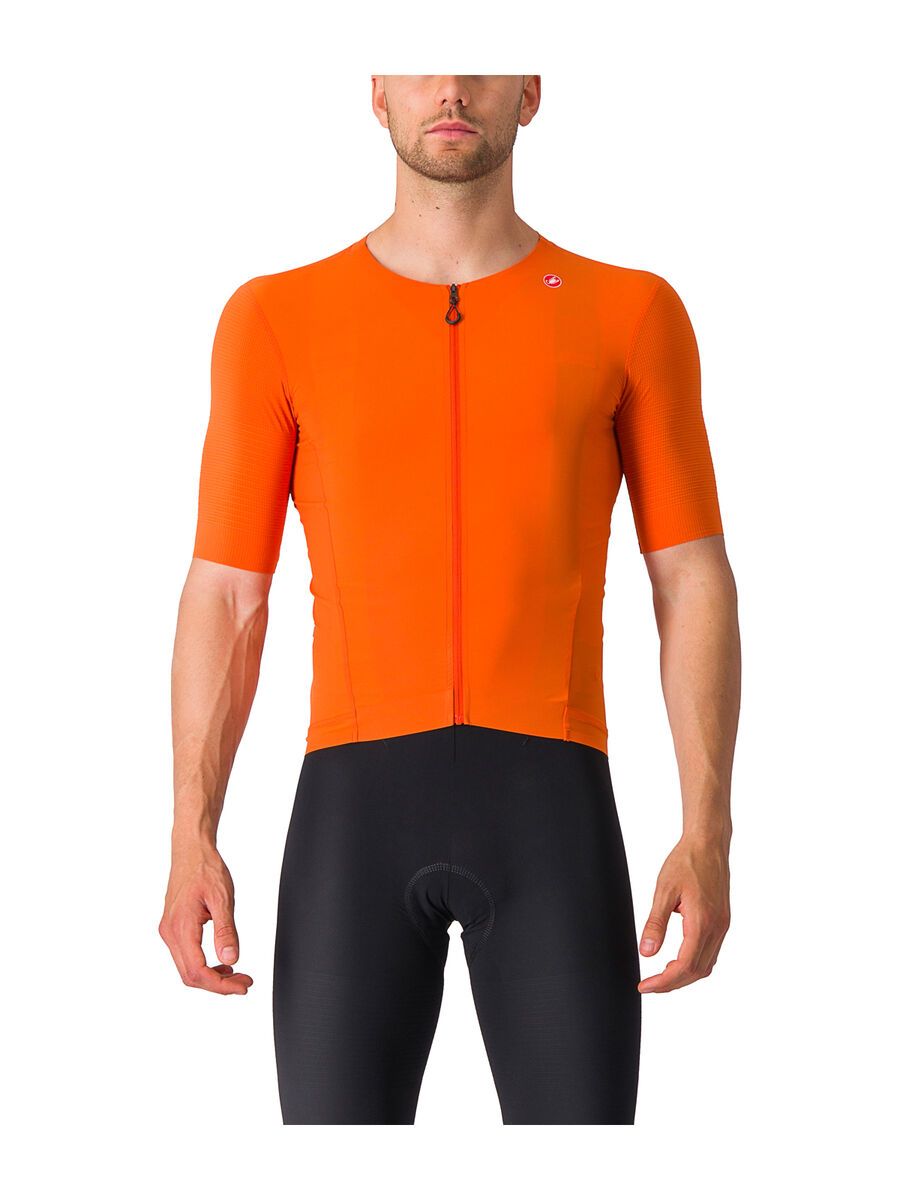 Castelli Premio Black Jersey orange rust M 4523008-318-M