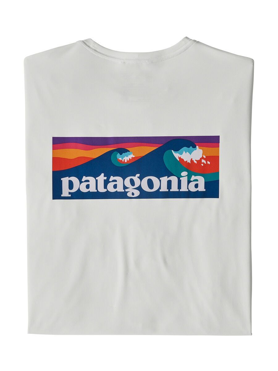 Patagonia Men's Capilene Cool Daily Graphic Shirt Boardshort Logo, white - Bild 4