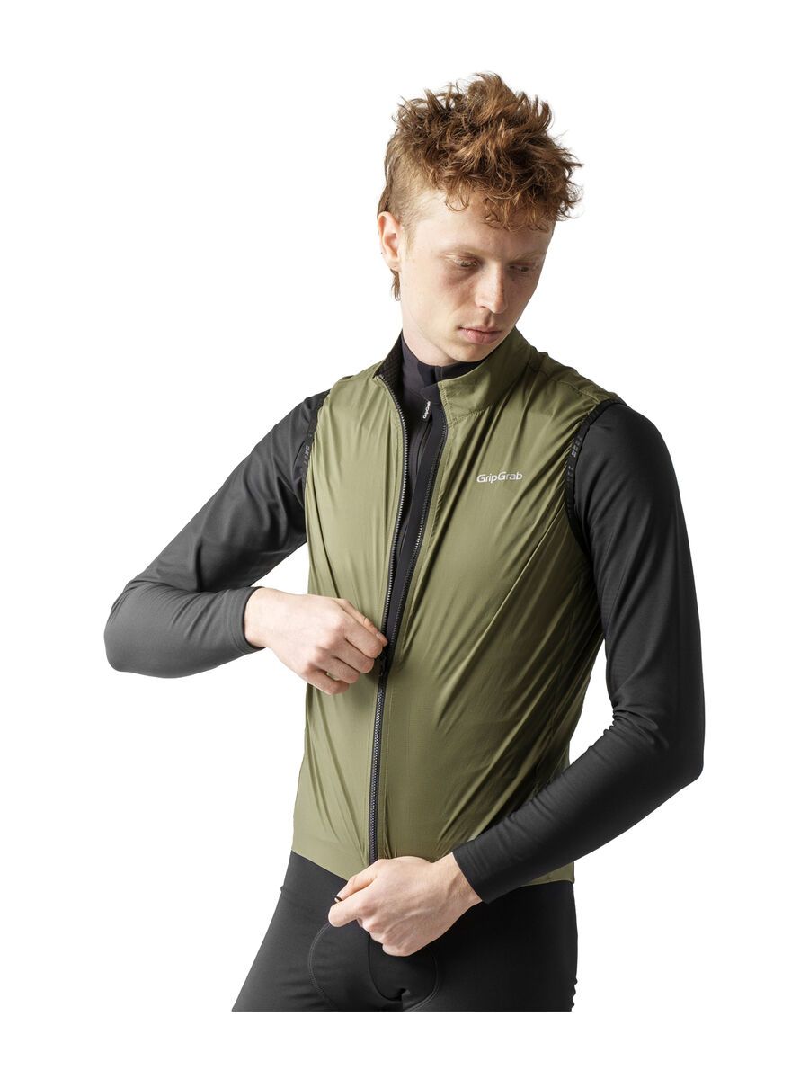 GripGrab PACR Windproof Lightweight Vest, olive green - Bild 4