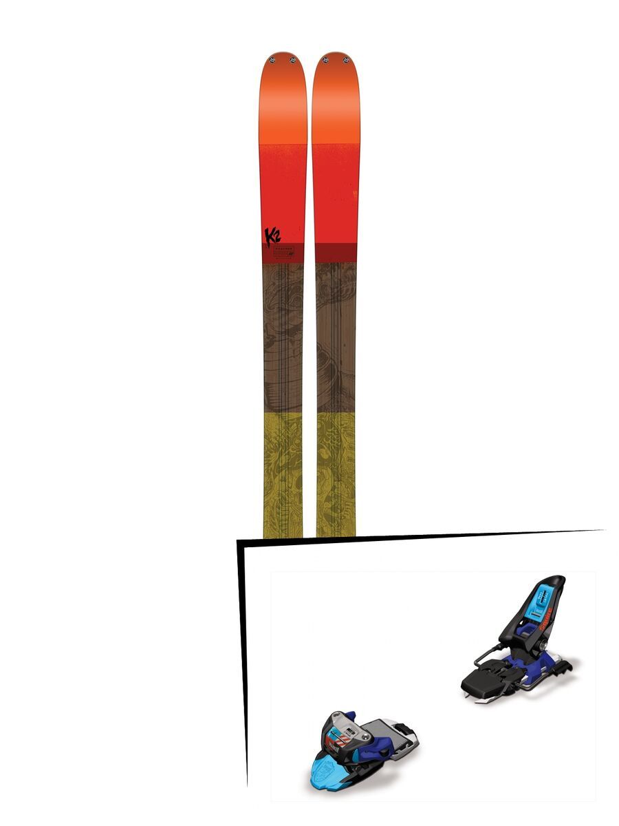 Set: K2 SKI Poacher 2017 + Marker Squire 11 110 mm, black/blue/white - Skiset - Bild 1