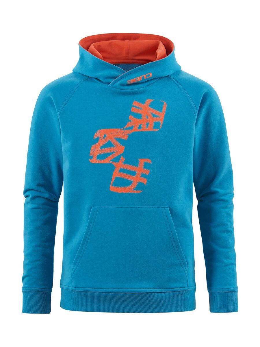 Cube Junior Hoody Icon, melange blue´n´orange - Bild 1