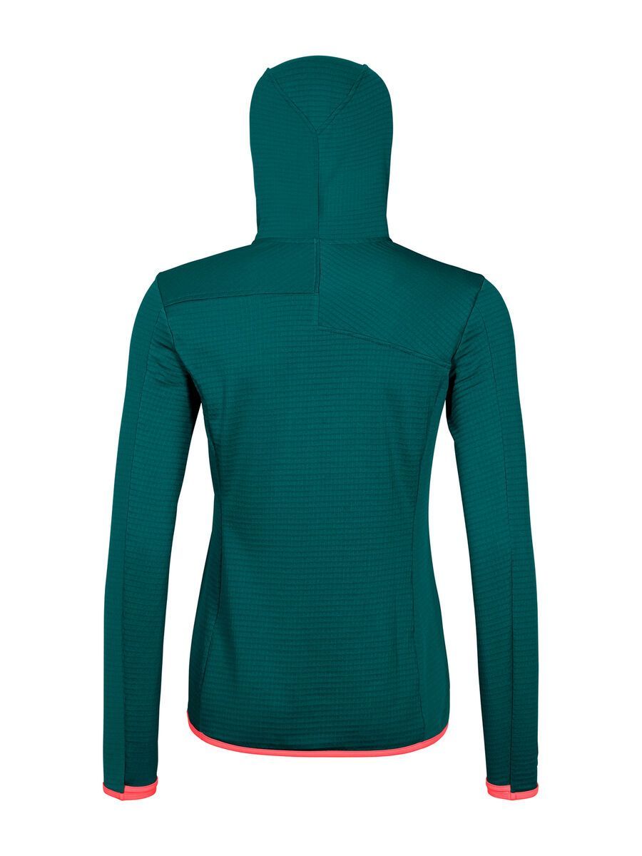Ortovox Merino Fleece Light Grid SN Hoody W, pacific green - Bild 2