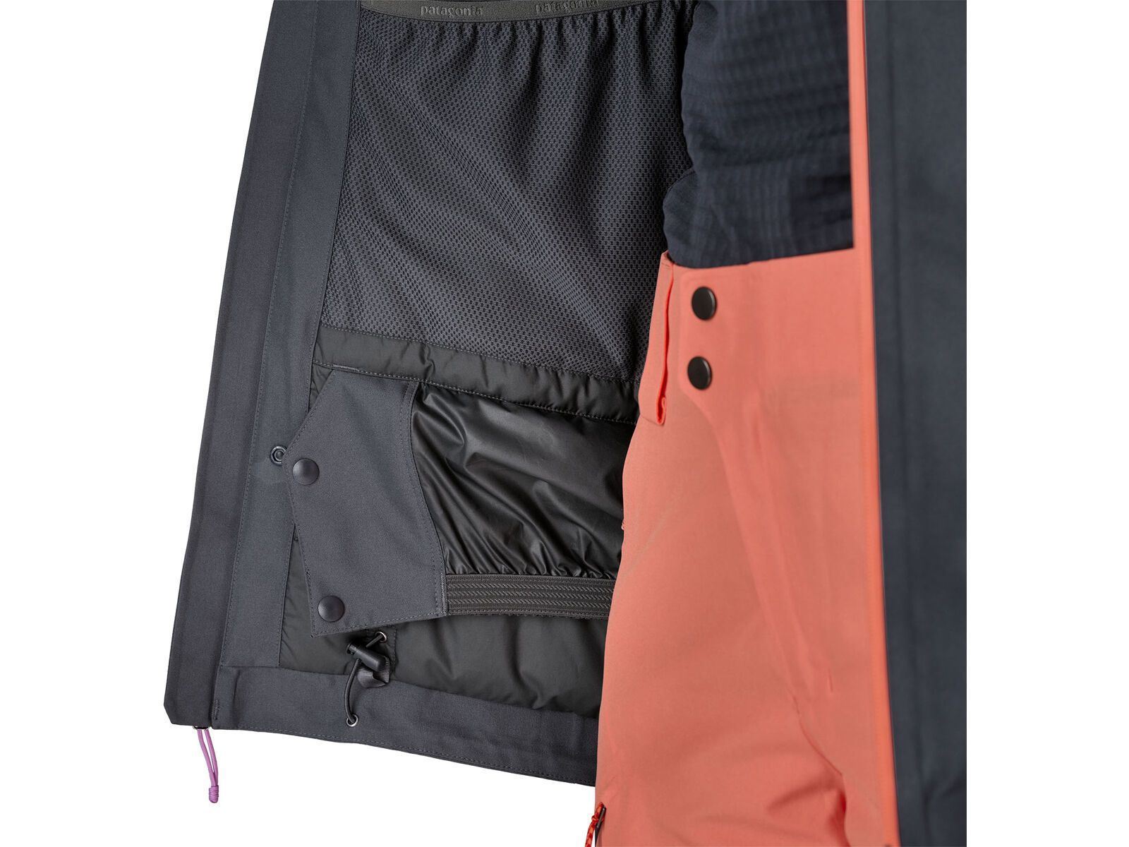 Patagonia Women's Insulated Powder Town Jacket, smolder blue w/orange peel - Bild 4