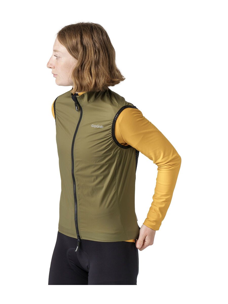 GripGrab Women's PACR Windproof Lightweight Vest, olive green - Bild 4