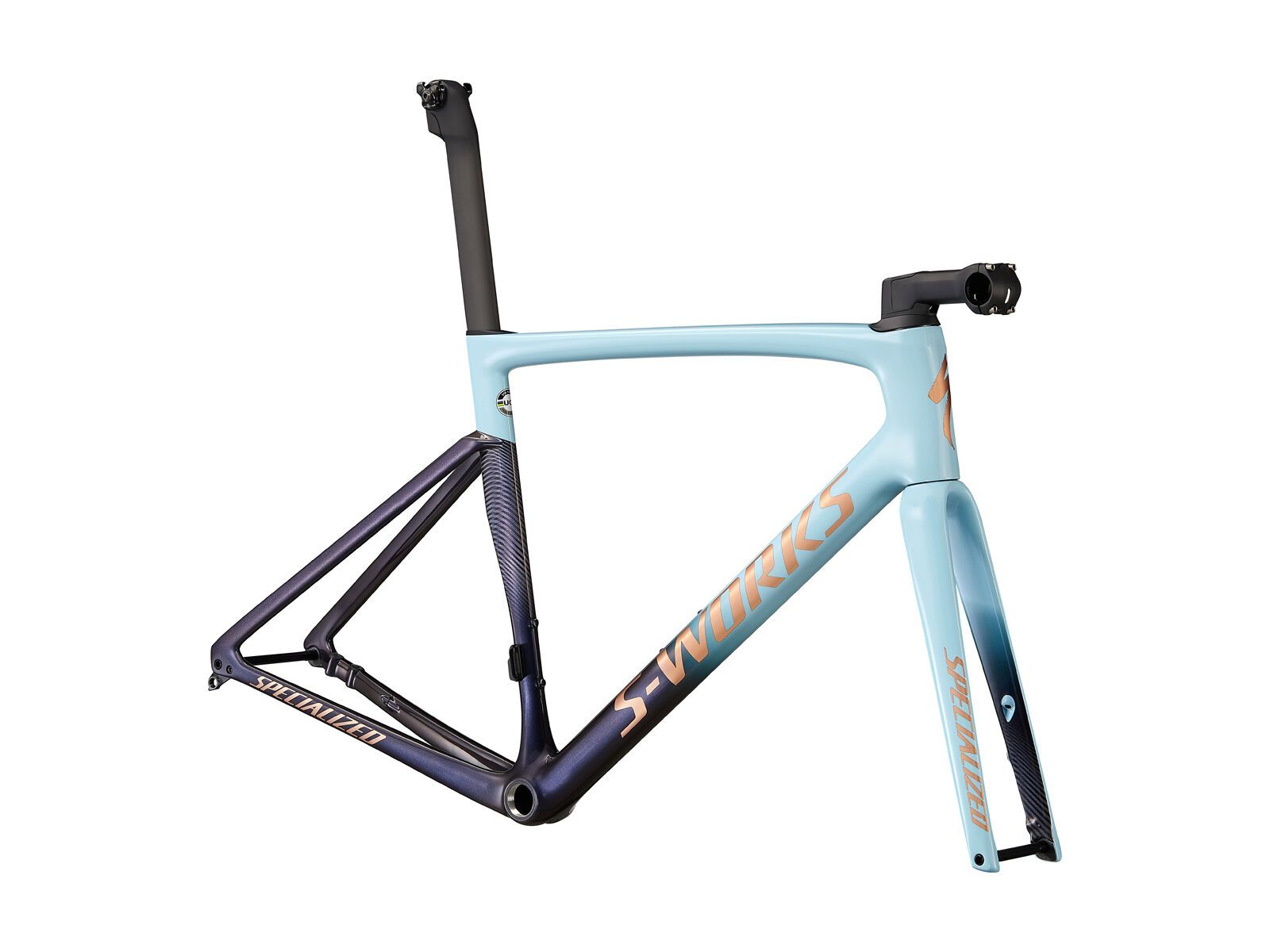 Specialized S-Works Tarmac SL7 Frameset, arctic blue/dusty blue fade/satin bronze foil - Bild 1