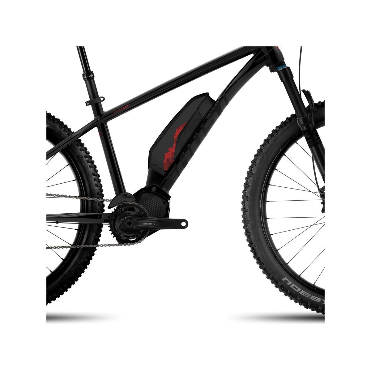Ghost Hybride Kato 8 AL 27.5 Plus, night black/night black/neon red - Bild 3