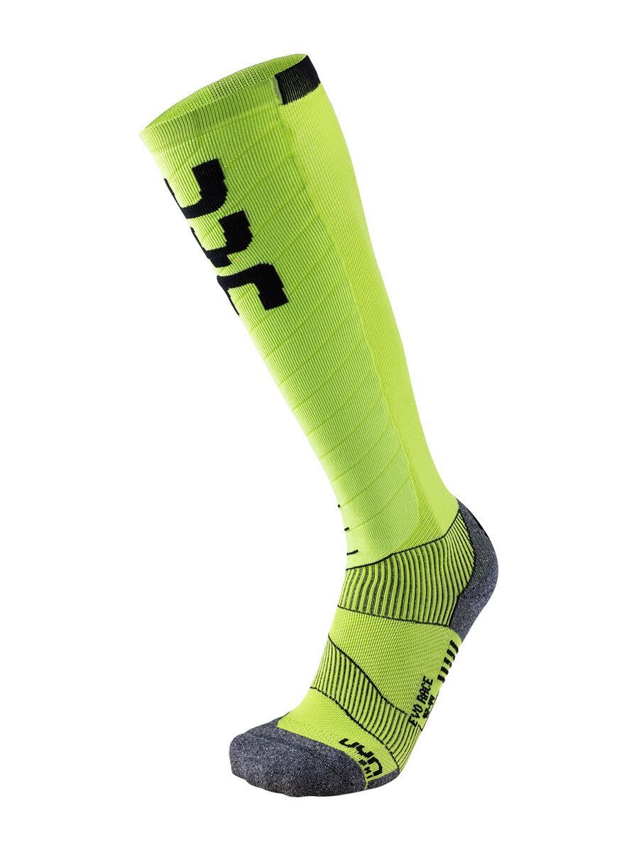 UYN Evo Race Ski Socks, green lime/black - Bild 1
