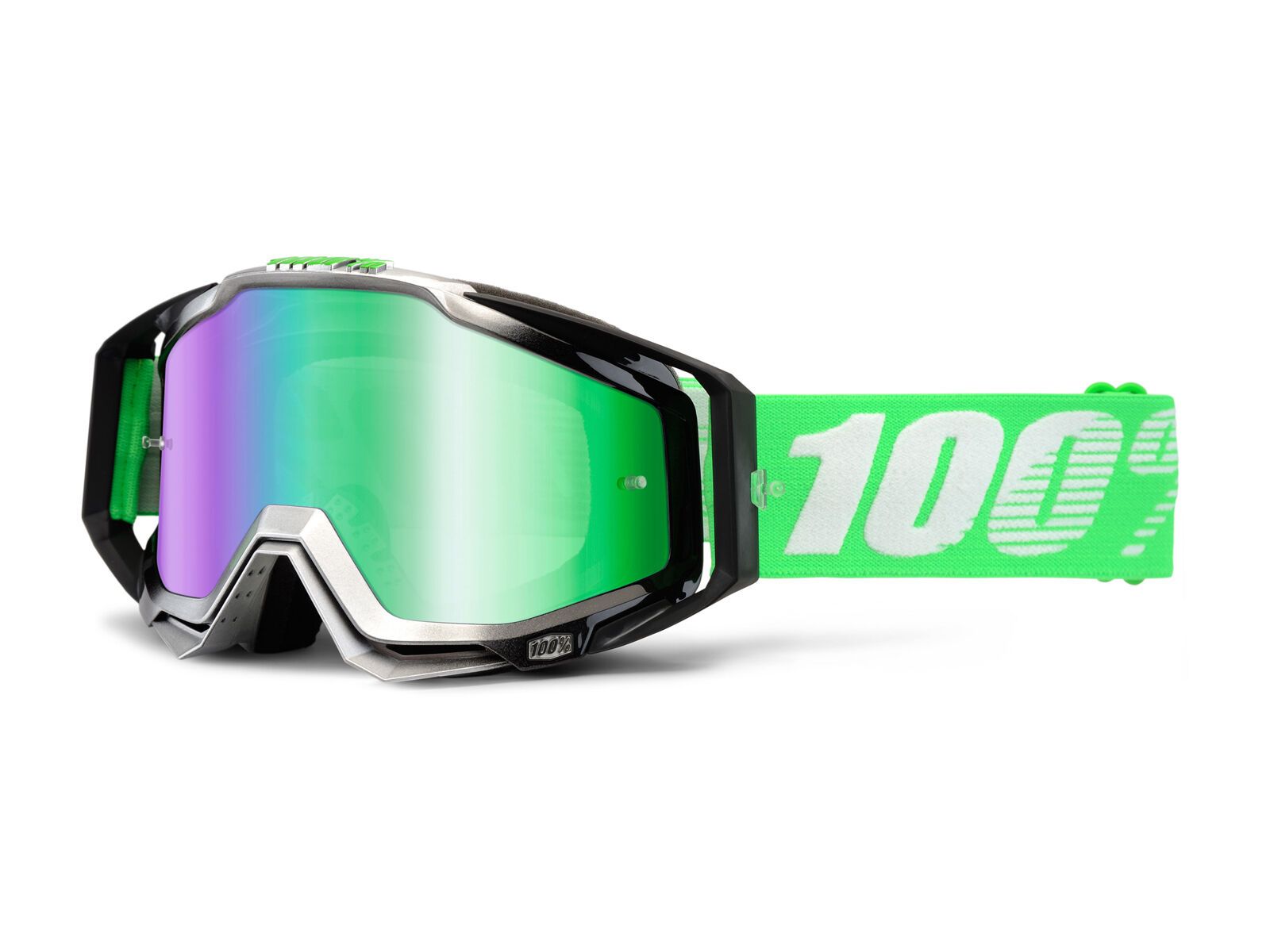 100% Racecraft inkl. Wechselscheibe, organic/Lens: mirror green - Bild 1