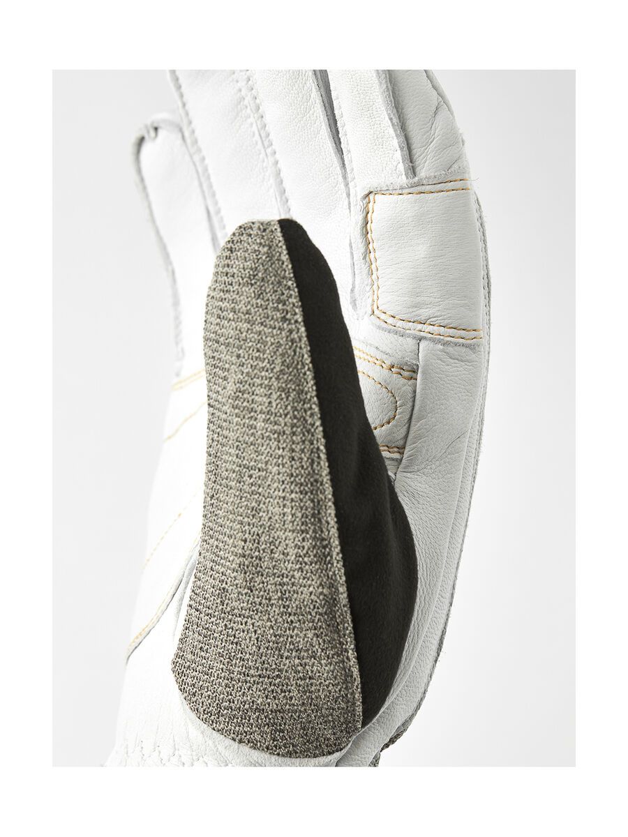 Hestra Army Leather Gore-Tex Short 5 Finger, light grey/offwhite - Bild 4