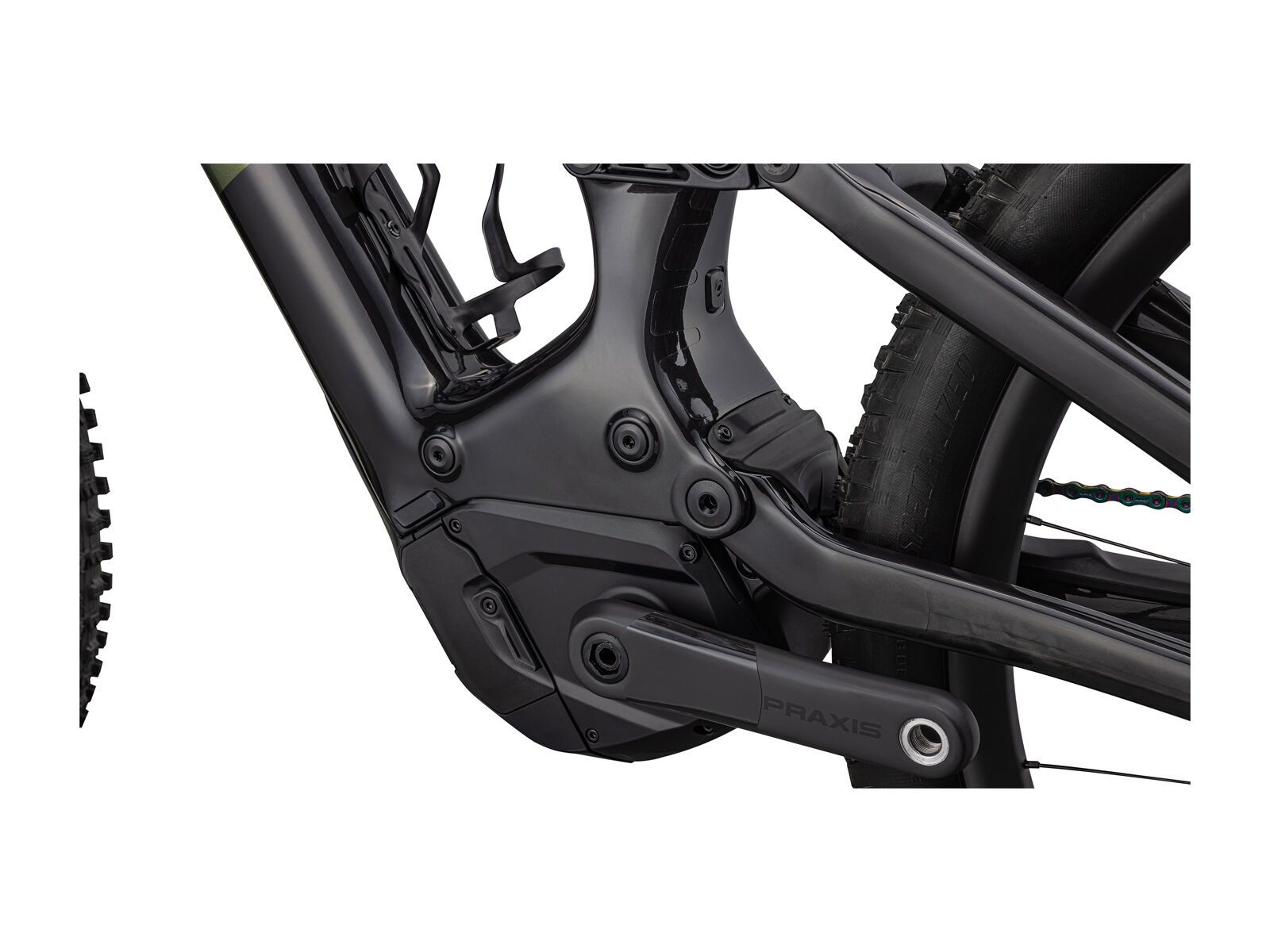 Specialized S-Works Turbo Levo - SRAM XX1 Eagle AXS, gold pearl over carbon carbon - Bild 8