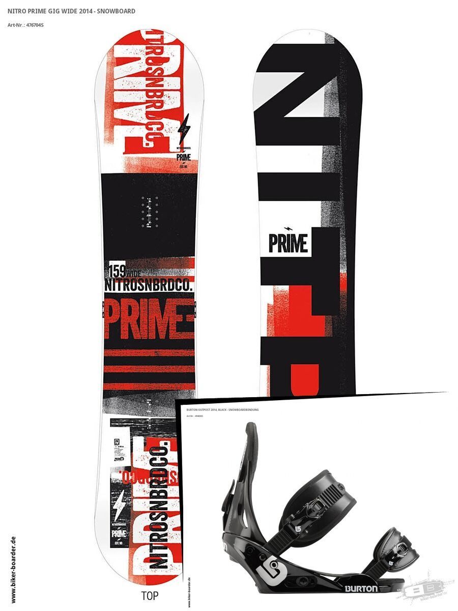 Set: Nitro Prime Gig Wide  + Burton Outpost (494036S) - Bild 1