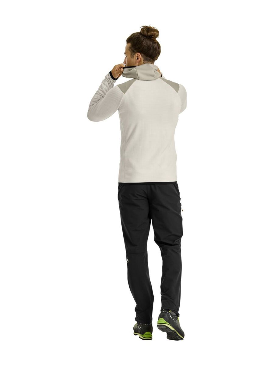 Ortovox Merino Fleece Grid Hoody M, white chalk - Bild 4